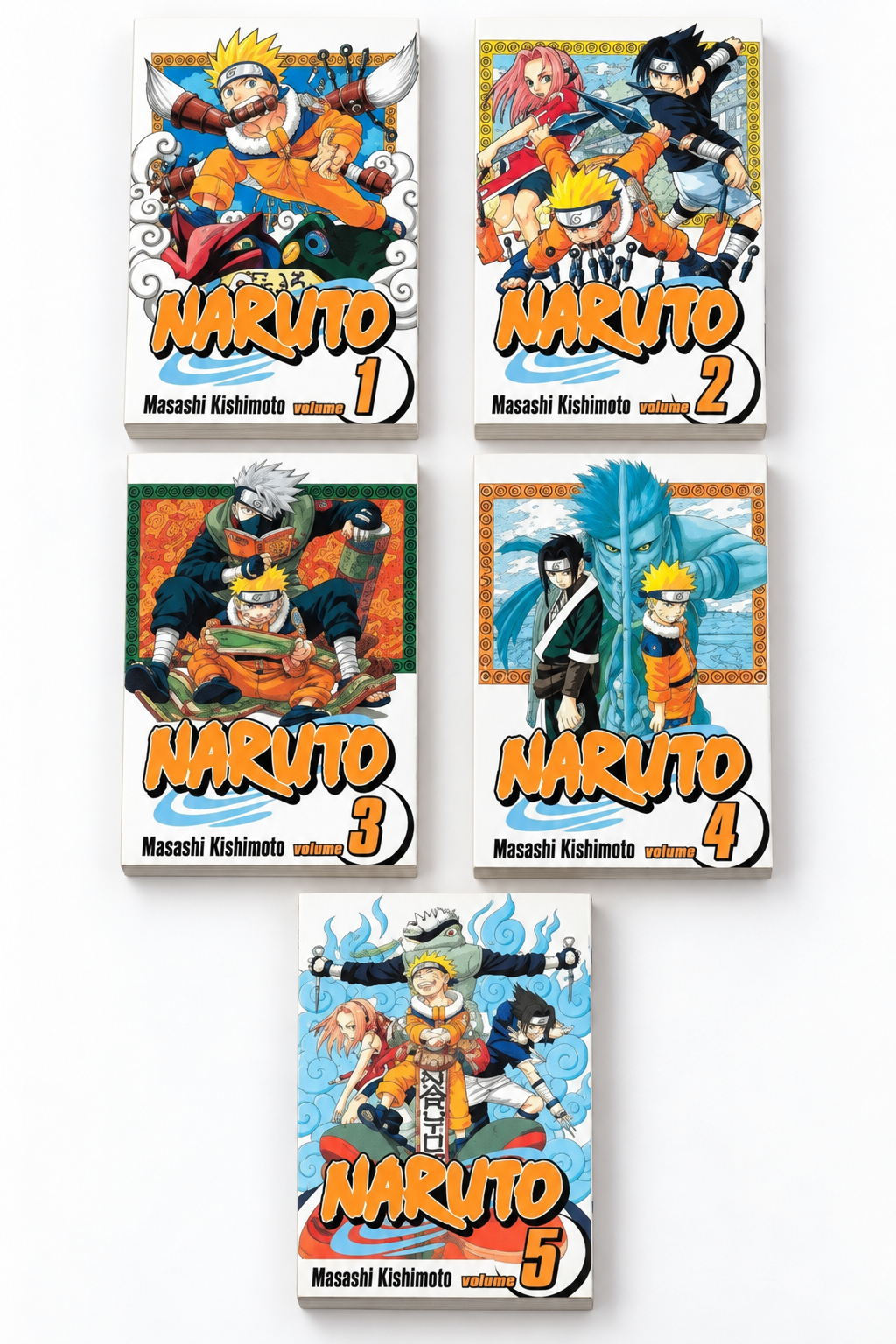 Naruto Volumes 1–5 Manga Combo Books