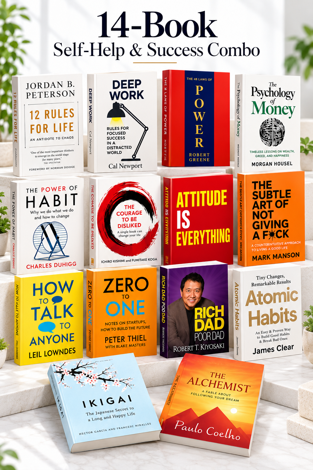 14 self-help and success books combo English paperback set