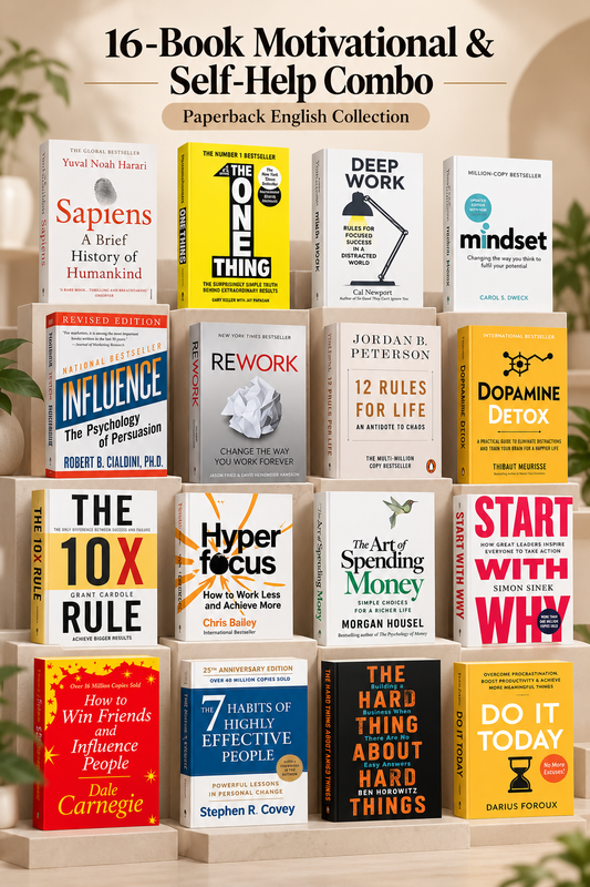 16 Bestselling Motivational & Self-Help Books Combo | Paperback Set - book cover
