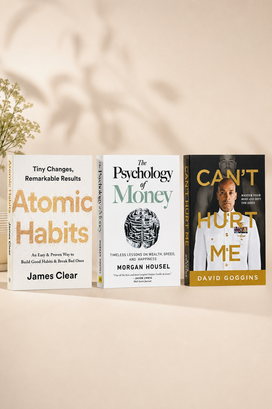 Atomic Habits + Can't Hurt Me + Deep Work | 3 Book Combo Set (Paperback)