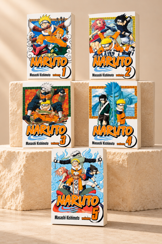 Naruto Volumes 1–5 Manga Combo by Masashi Kishimoto