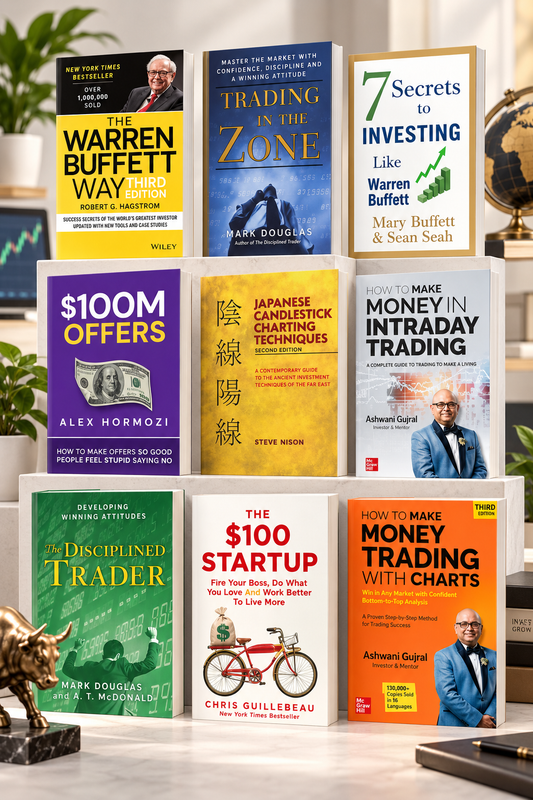 9 Trading & Investment Books Combo | Stock Market Paperback Set - book cover