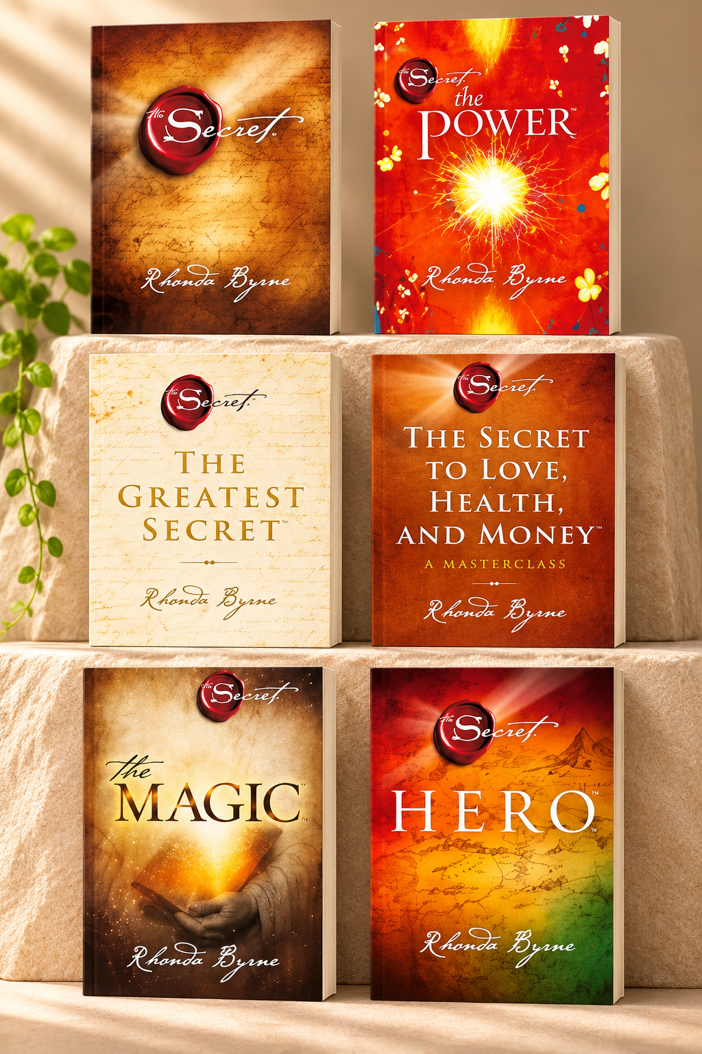 THE GREATEST SECRET+ The Secret +Secret To Love, Health & Money + Magic +The Power +Hero 6 Books combo