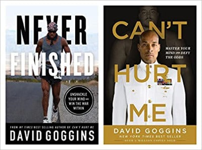(Combo) Cant hurt me + Never Finished - David Goggins - book cover