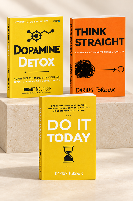 Dopamine Detox, Do It Today and Think Straight three-book self-help combo 