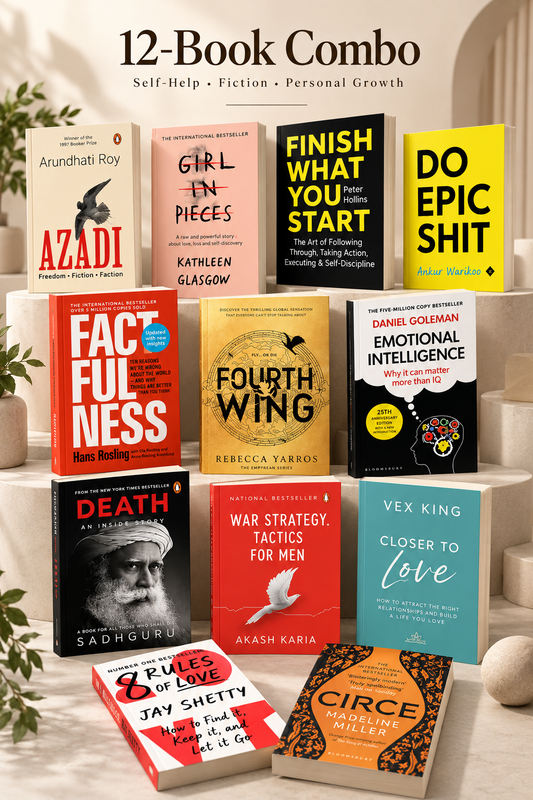 12 Self-Help, Fiction & Personal Growth Books Combo | Paperback Set - book cover